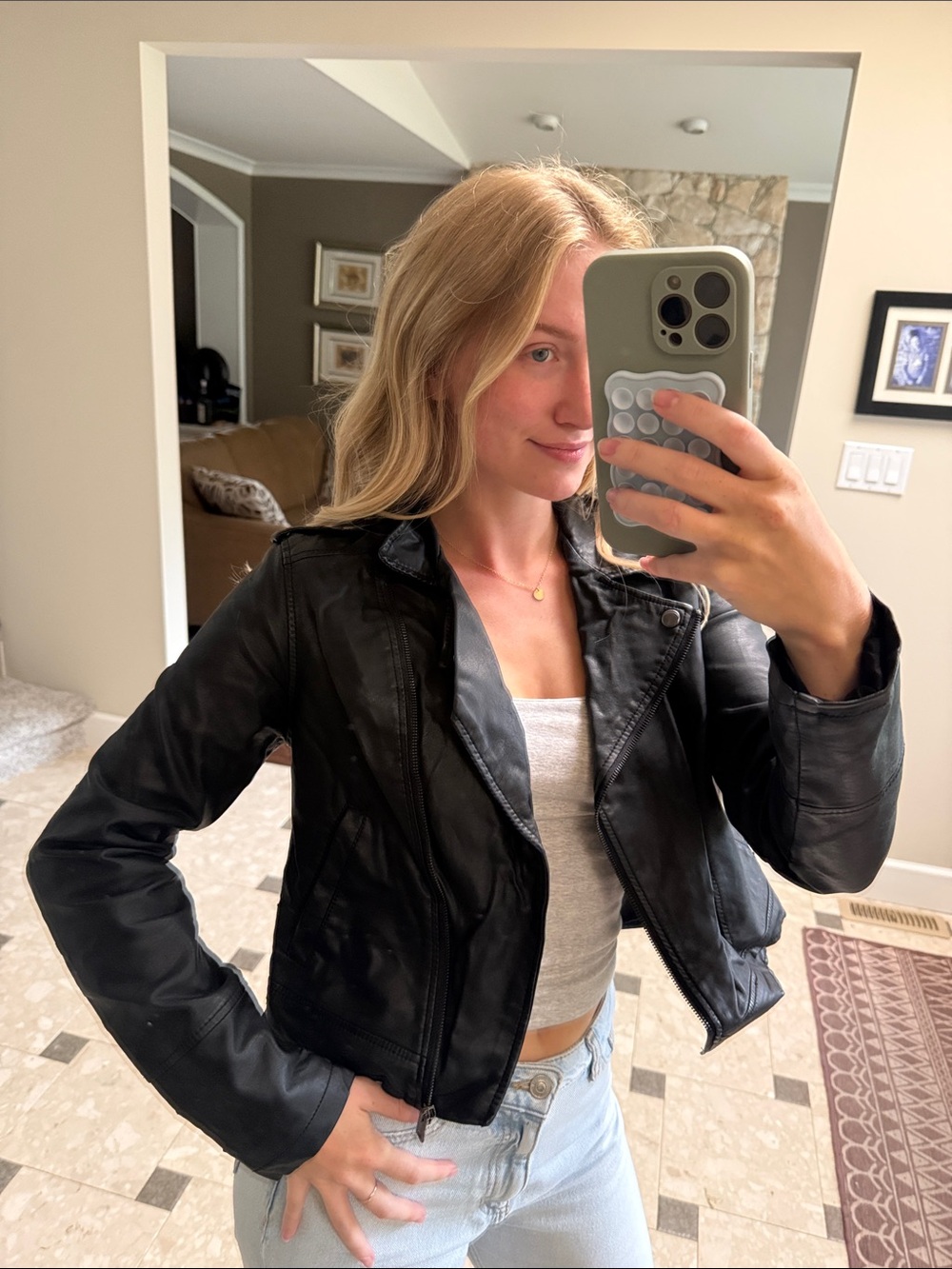 Faux Leather Jacket